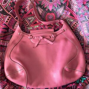 Iconic Vintage Kate Spade Leather Bag/Purse in Rare Pink Color.  Pristine!
